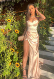 LTP0349,Sweetheart tight satin long prom dresses sleeveless mermaid evening dress
