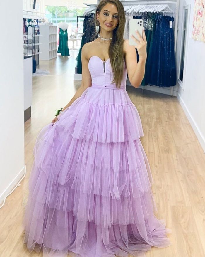 LTP1383,Lilac Sleeveless Long Prom Evening Dresses