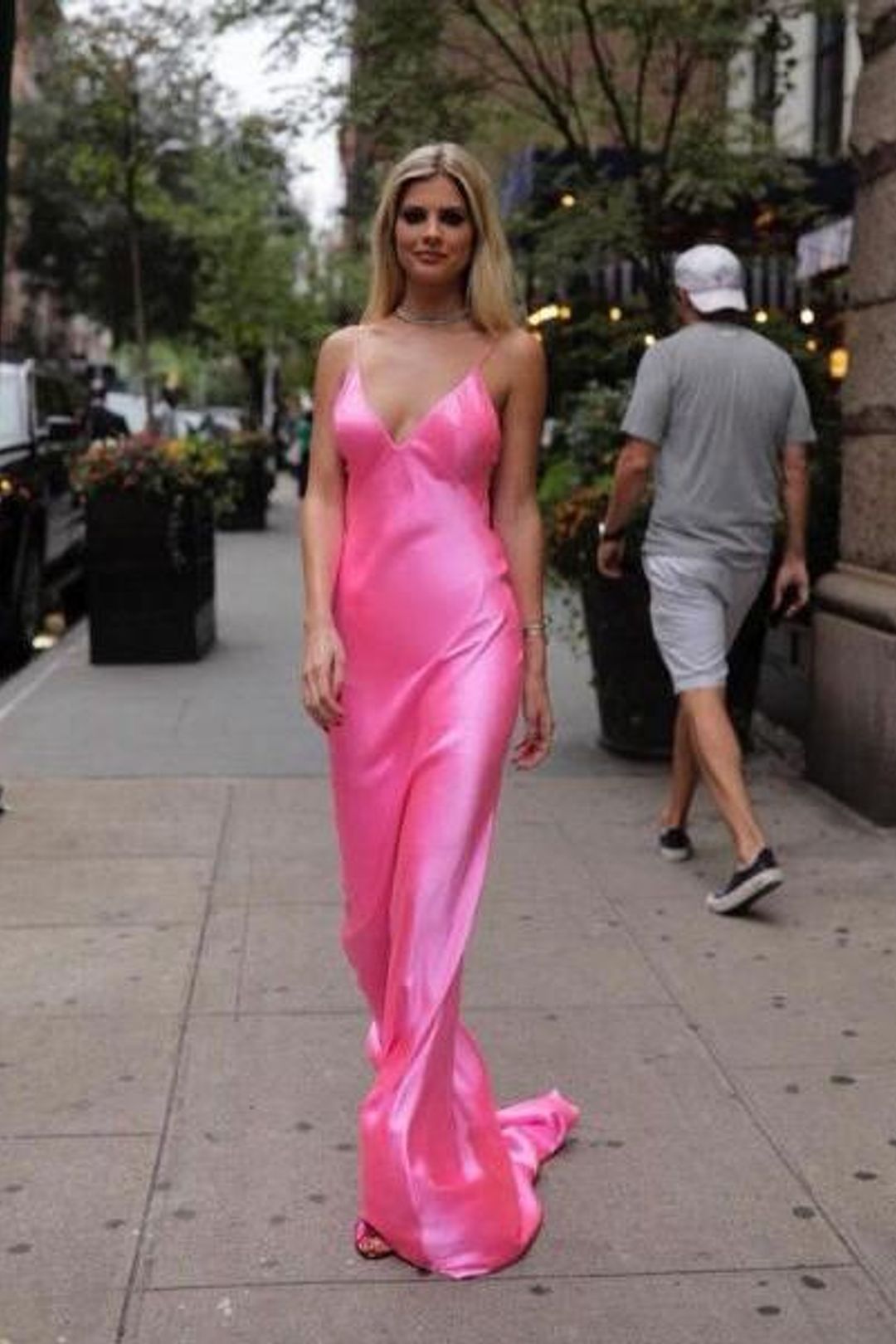 LTP0436,Sweetheart 2022 Sheath Spaghetti Straps Long Backless Pink Prom Dresses