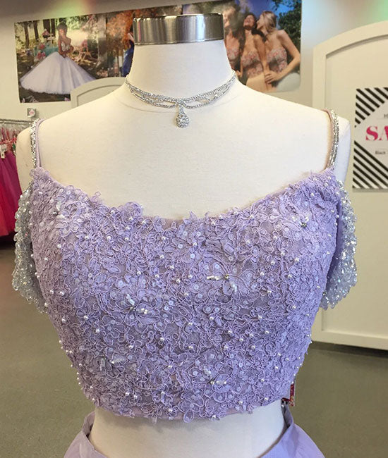 LTP0786,Lilac off the shoulder applique beaded long prom evening dresses