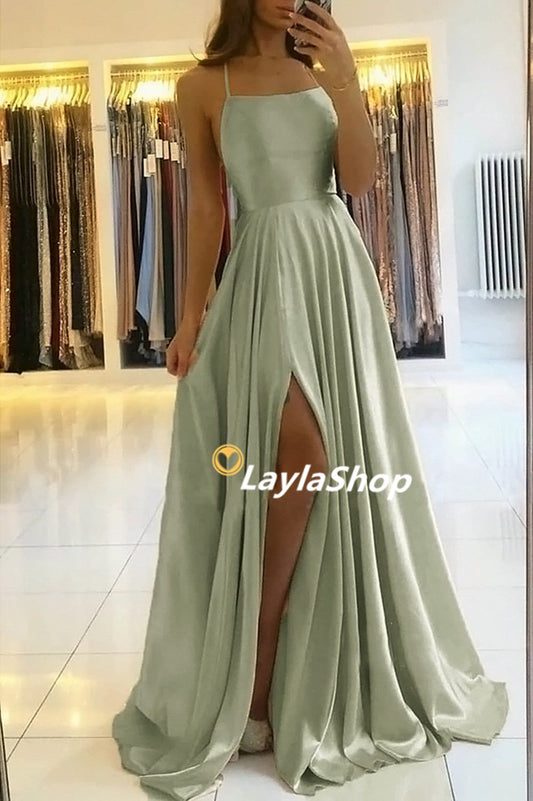 LTP0046,Charming sheath prom dress cross back side slit evening gown