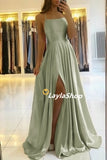 LTP0046,Charming sheath prom dress cross back side slit evening gown