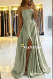 LTP0046,Charming sheath prom dress cross back side slit evening gown