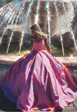 LTP0226,Sparkle A-Line Long Prom Dresses Pink Spaghetti Straps Evening Dress