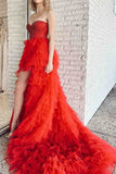 LTP1615,Luxury Sweetheart Beaded Sleeveless Long Layers Prom Dresses,Tulle Formal Dresses