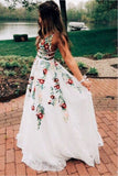 LTP0560,Good quality prom dresses white evening long dress applique school event dress