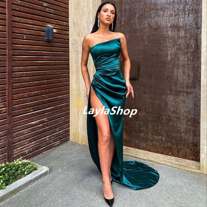 LTP0044,Sexy mermaid long prom dress with side slit,sleeveless evening party gown
