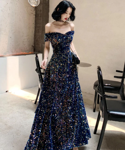 LTP1325,Off the shoulder long prom evening dresses formal gown