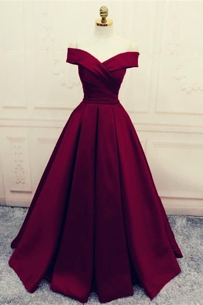 LTP0078,Burgundy prom dress,off the shoulder evening dress,formal gown long,dark red a line prom dresses