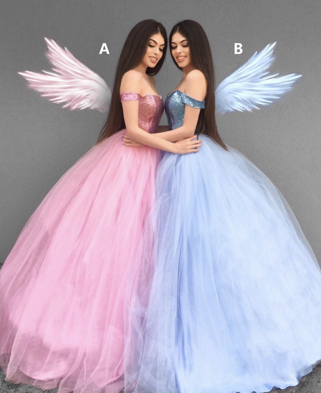 LTP01001,Princess off the shoulder prom dresses sweet 16 dress pink/bl – Laylatailor Shop