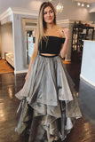 LTP1341,Two Pieces Prom Dresses Off The Shoulder Organza Long Evening Formal Gown
