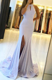 LTP0081,Halter lavender prom dress sleeveless mermaid evening gown
