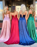 LTP0913,Simple Long Prom Dresses,Satin Formal Dress,Wedding Party Dresses
