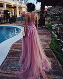 LTP0758,Halter applique tulle prom dresses,evening dress long party gown