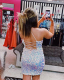 LTP0533,Short Prom Dresses Halter Mini Prom Dress
