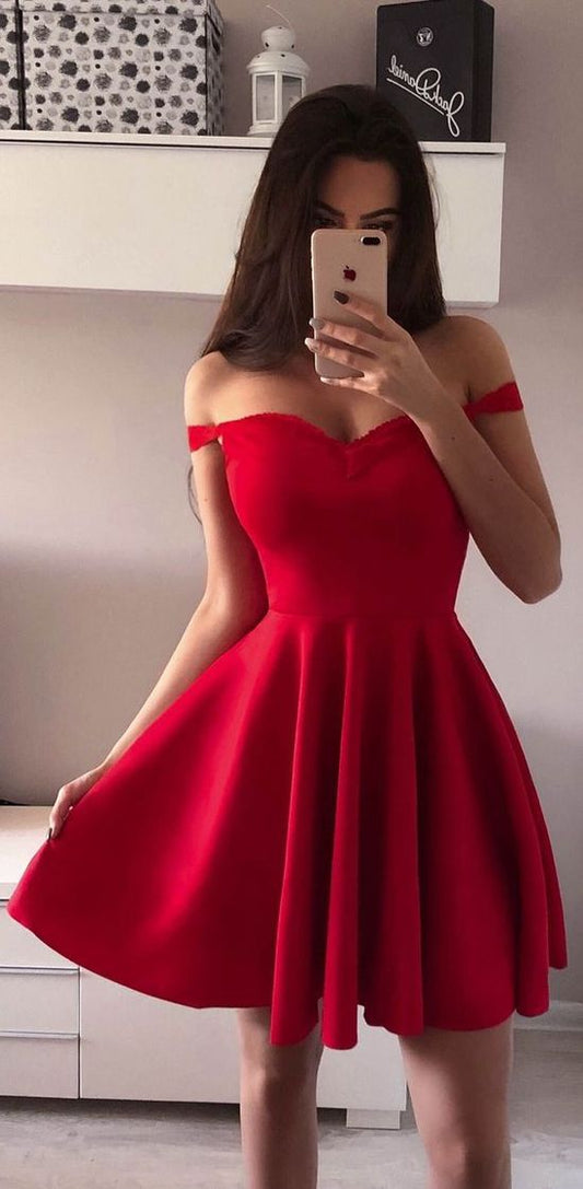 LTP1480,Off the shoulder homecoming dresses,a-line satin dress