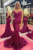 LTP1262,Sweetheart Sequins Mermaid Long Formal Dress, Sleeveless Bodycon Prom Evening Dresses