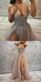 LTP0233,Charming Tulle Evening Dress,High Slit Prom dress