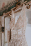 LTP0995,Glitter champagne prom dresses sequin long evening dress princess formal gown