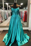 LTP0963,Elegant Lilac High Slit Long Prom Dress with Rhinestones