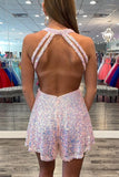 LTP1166,Cute sequin a-line homecoming dresses