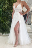 LTP0864,Elegant white lace prom dresses spaghetti straps white evening dresses