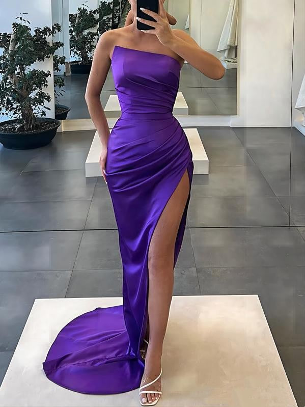 LTP1566,Pretty Mermaid Purple Black Girls Slay Elegant Evening Modest – Laylatailor Shop
