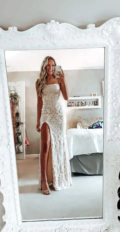 Simple white prom dress outlet