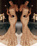 LTP0093,2022 Gorgeous Gold Sequins Mermaid Prom Dresses