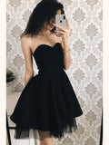 LTP1359,Black Sweetheart Cute Short Homecoming Dress,Simple Short Prom Dress