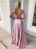 LTP0316,Pink Evening Dresses Prom Dress Long Two Pieces Prom Dresses