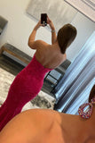 LTP1047,Mermaid hot pink sequin long prom dresses senior prom dress graduation dress long evening gown