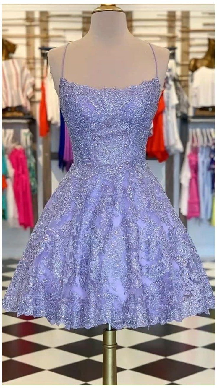 LTP0636,Purple applique homecoming dresses lace mini prom dress