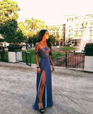 LTP1257,Sexy Bodycon Mermaid Prom Dresses, Off The Shoulder Evening Gown With High Split