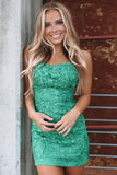 LTP1432,Green Lace Tight Homecoming Dresses Mini Graduation Dress