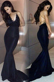 LTP0127,Beaded Black Open Back Mermaid Long Prom Dresses Sexy Party Prom Dresses
