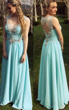 LTP0749,Mint green prom dresses,chiffon long evening dress,sheath formal gown,beaded party dress