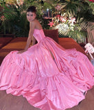 LTP1665,Princess A-Line Pink Evening Prom Dresses,Sweet Birthday Party Dress