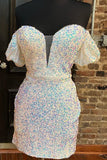LTP1408,Off the shoulder sequin homecoming dresses bodycon cocktail dress
