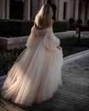 LTP0410,Popular off the shoulder tulle wedding dresses sweetheart wedding dress a line bridal gown prom dresses long party gown
