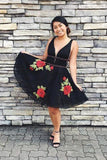 LTP1514,Black applique lace homecoming dresses with beaded