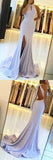 LTP0161,Lavender satin mermaid halter long prom dresses evening dress formal gown