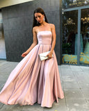 LTP0404,Light Pink Prom Dresses Strapless Evening Dress Long Formal Gown