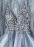 LTP0994,Shining blue prom dresses beaded long evening formal dress