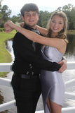 LTP1169,Shiny Light Grey V-Neck Short Homecoming Dress