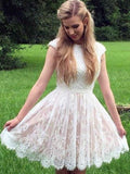 LTP1393,Champagne Pearl Beaded Lace Homecoming Dresses