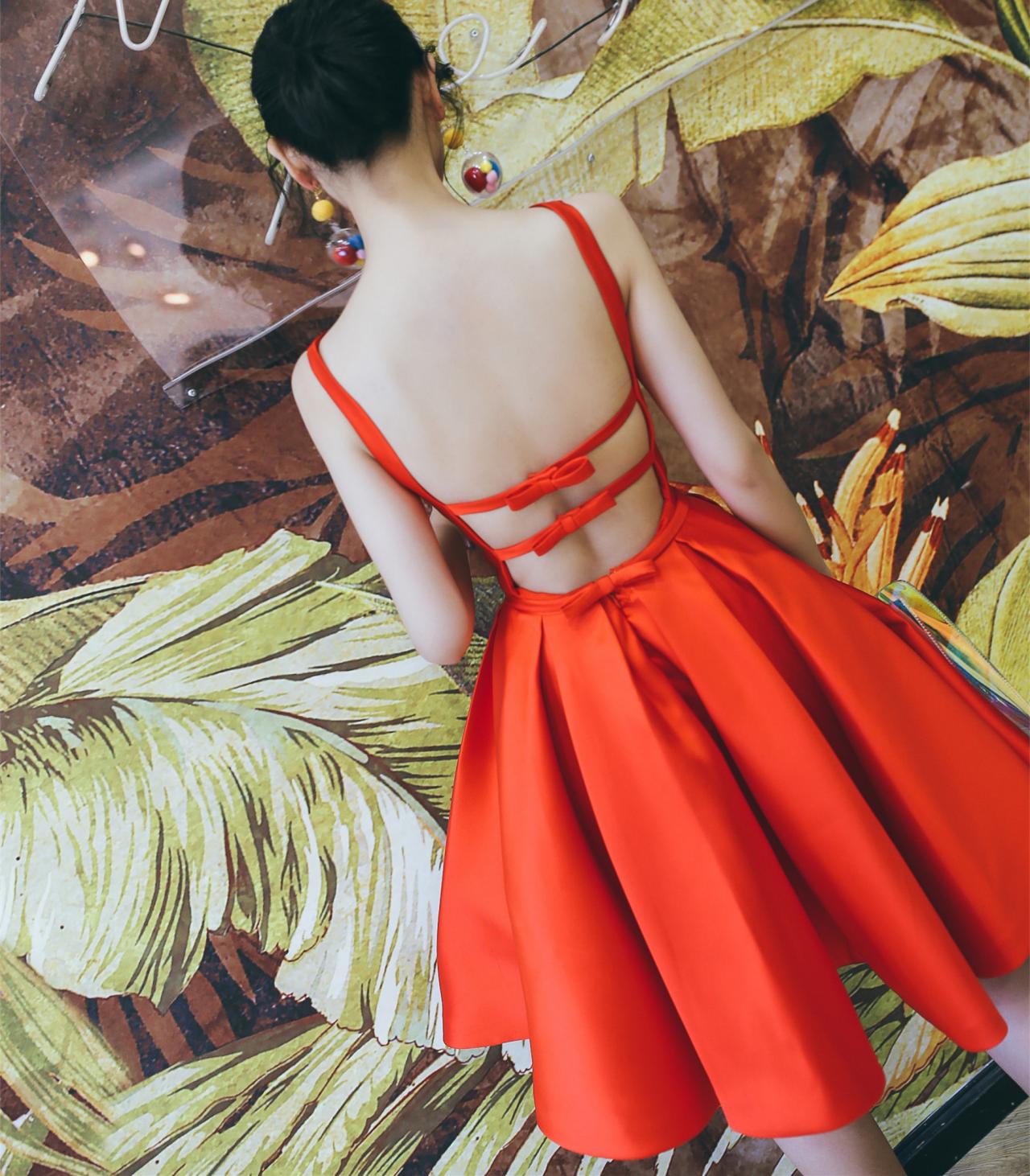 LTP1429,Beautiful Red Satin Short Party Dresses,Backless Homecoming Dr Laylatailor Shop LTP1429,Beautiful Red Satin Short Party Dresses,Backless Homecoming Dr Laylatailor Shop