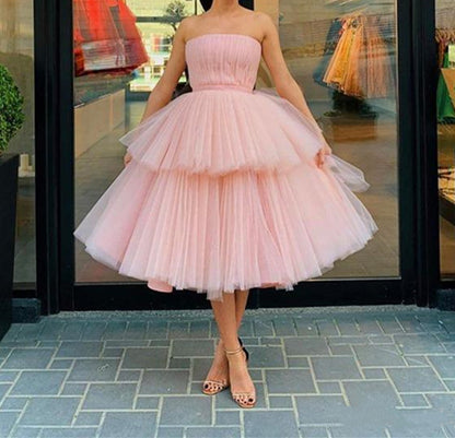 LTP1192,Cocktail Party Dresses Pink Tulle Sweet 16 Ball Gown Short Homecoming Dresses Robes De Cheap Prom Dresses Evening Gowns