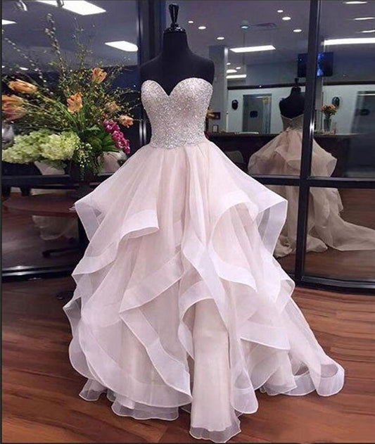 LTP0638,Strapless Prom Dresses,Long Prom Dresses,Beaded Prom Dresses,Sparkly Prom Dresses,Quinceanera Dresses,Evening Dresses,Modest Prom Dresses