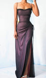 LTP1580,Sexy Black Chiffon Pink Layer Sheath Long Prom Evening Dresses